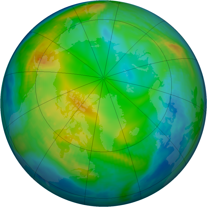 Arctic ozone map for 26 November 1983